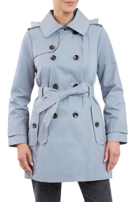 London Fog Women's Double-breasted Hooded Trench Coat, Created For Macy's In Koala