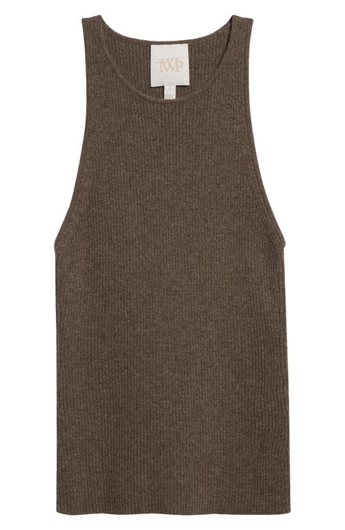 Shop Twp Harbor Cashmere Tank Sweater In Fudge Melange