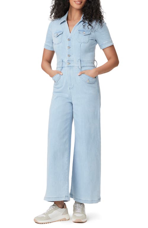 Shop Paige Harper Ankle Wide Leg Denim Jumpsuit In Kokomo