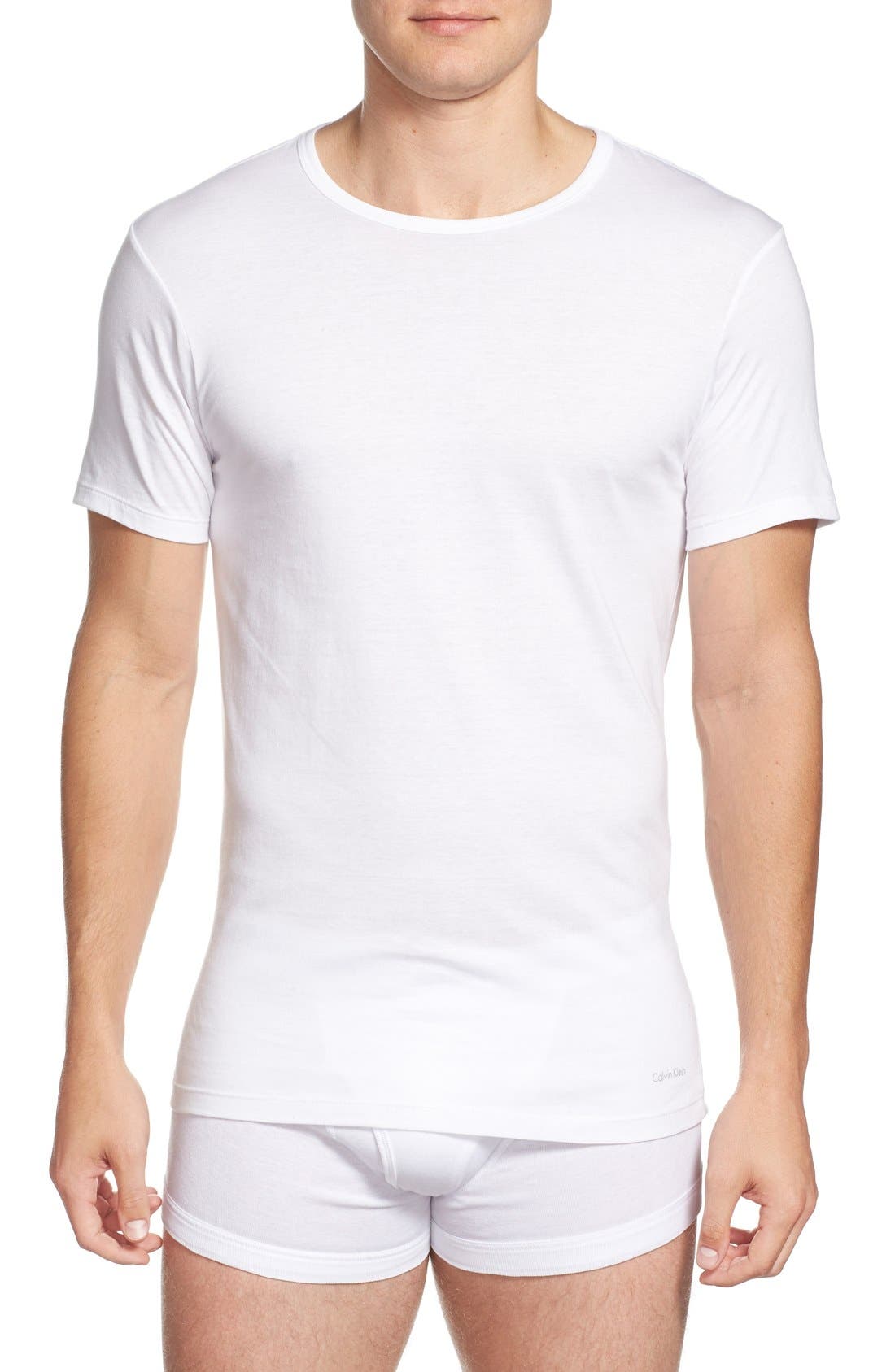 calvin klein slim fit white t shirt