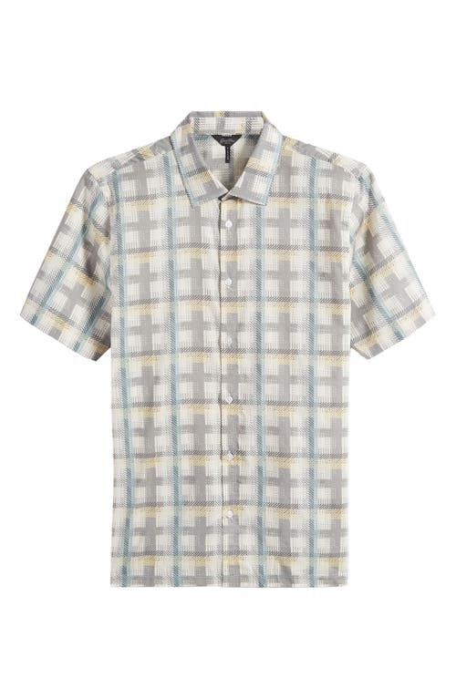 Good Man Brand Big On-Point Short Sleeve Stretch Organic Cotton Button-Up Shirt in Modern Twill Plaid