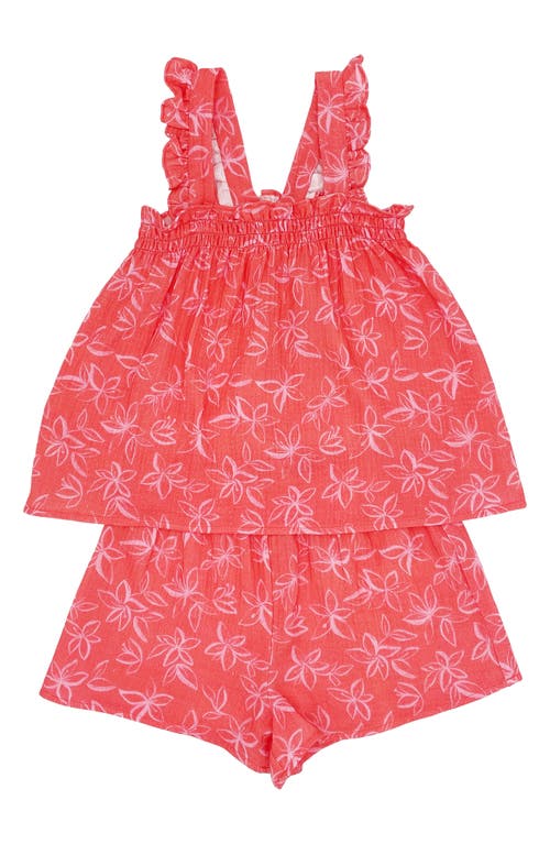 Feather 4 Arrow Kids' Floral Cotton Gauze Camisole & Shorts Set Sugar Coral at Nordstrom,