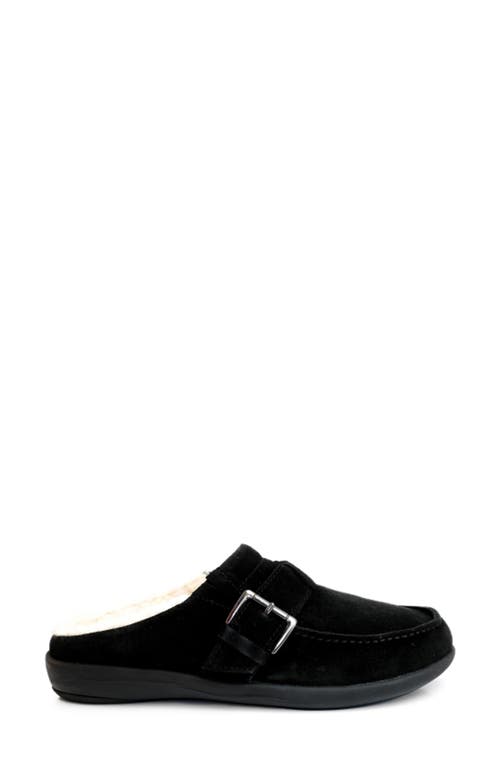 Revitalign Siesta Faux Fur Lined Clog In Black