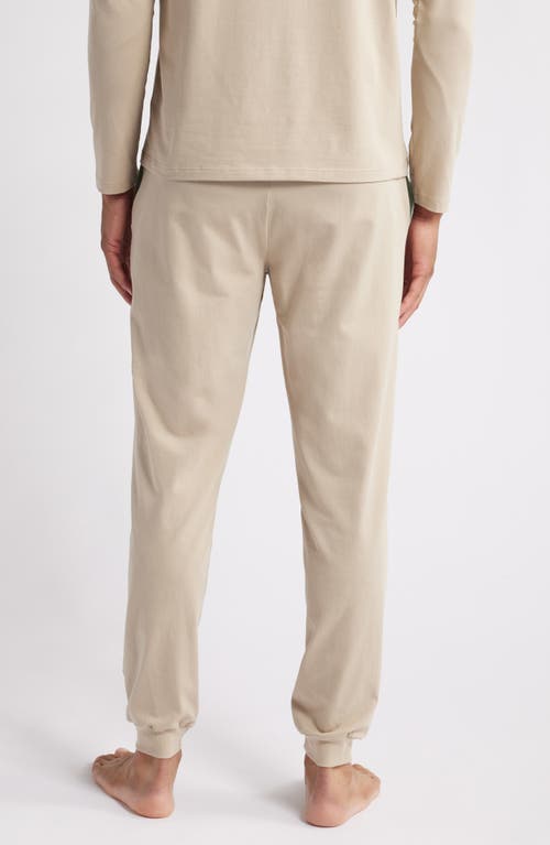 Shop Hugo Boss Boss Mix Match Pajama Joggers In Light Beige