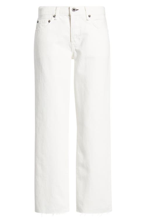 Shop Askk Ny Ankle Straight Leg Jeans In Ivory