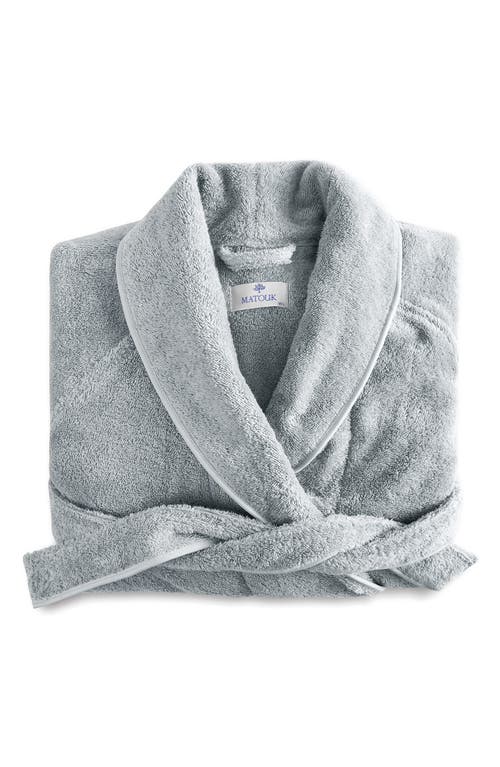 Matouk Cairo Terry Dressing Gown In Grey