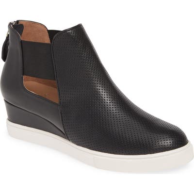 Linea Paolo Amanda Slip-On Wedge Bootie, Black