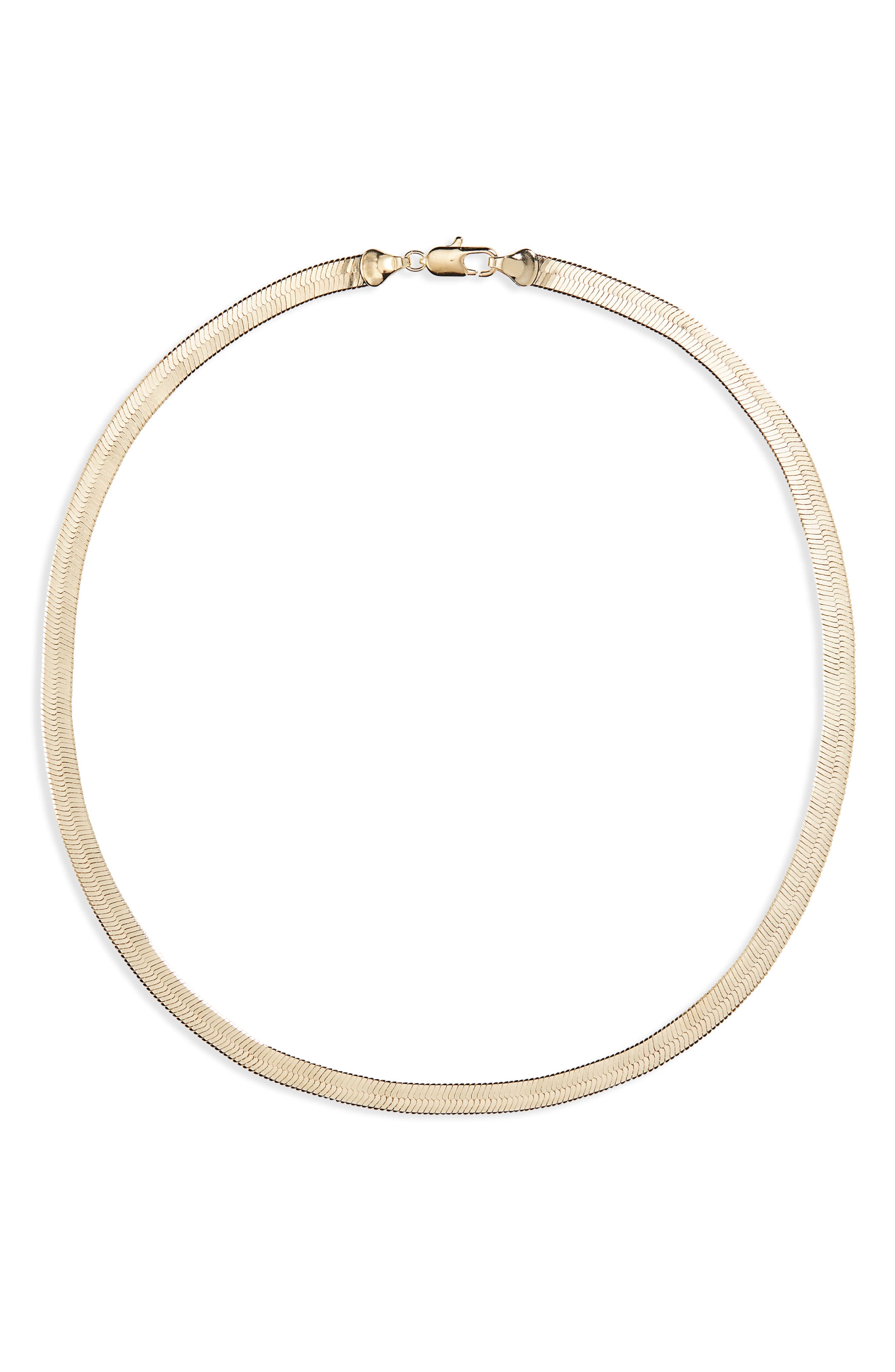 Laura Lombardi Omega Chain Necklace in Brass at Nordstrom, Size 18 Us
