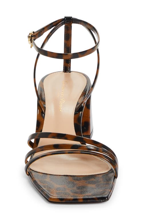 Gianvito Rossi Brielle Ankle Strap Sandal In Leopard Print