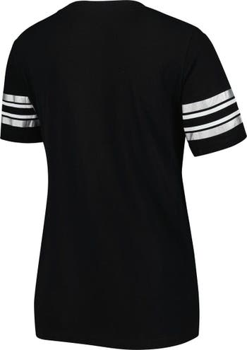 Chicago White Sox New Era Women's Team Stripe T-Shirt - Black