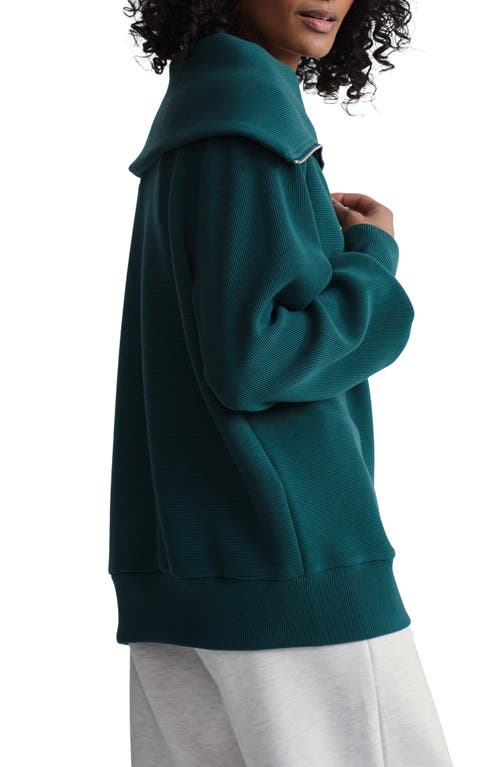 Shop Varley Vine Ottoman Half Zip Pullover In Conifer