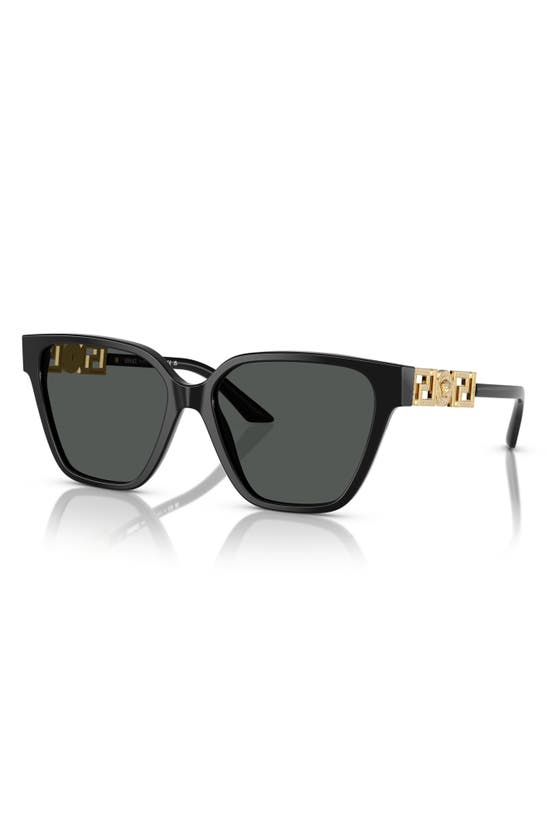 Shop Versace 56mm Butterfly Sunglasses In Black