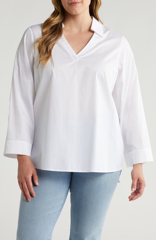 Shop Harshman Lilou Long Sleeve Top In White