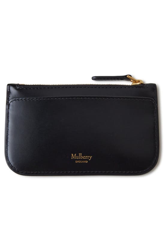 Shop Mulberry Pimlico Leather Zip Pouch In Black