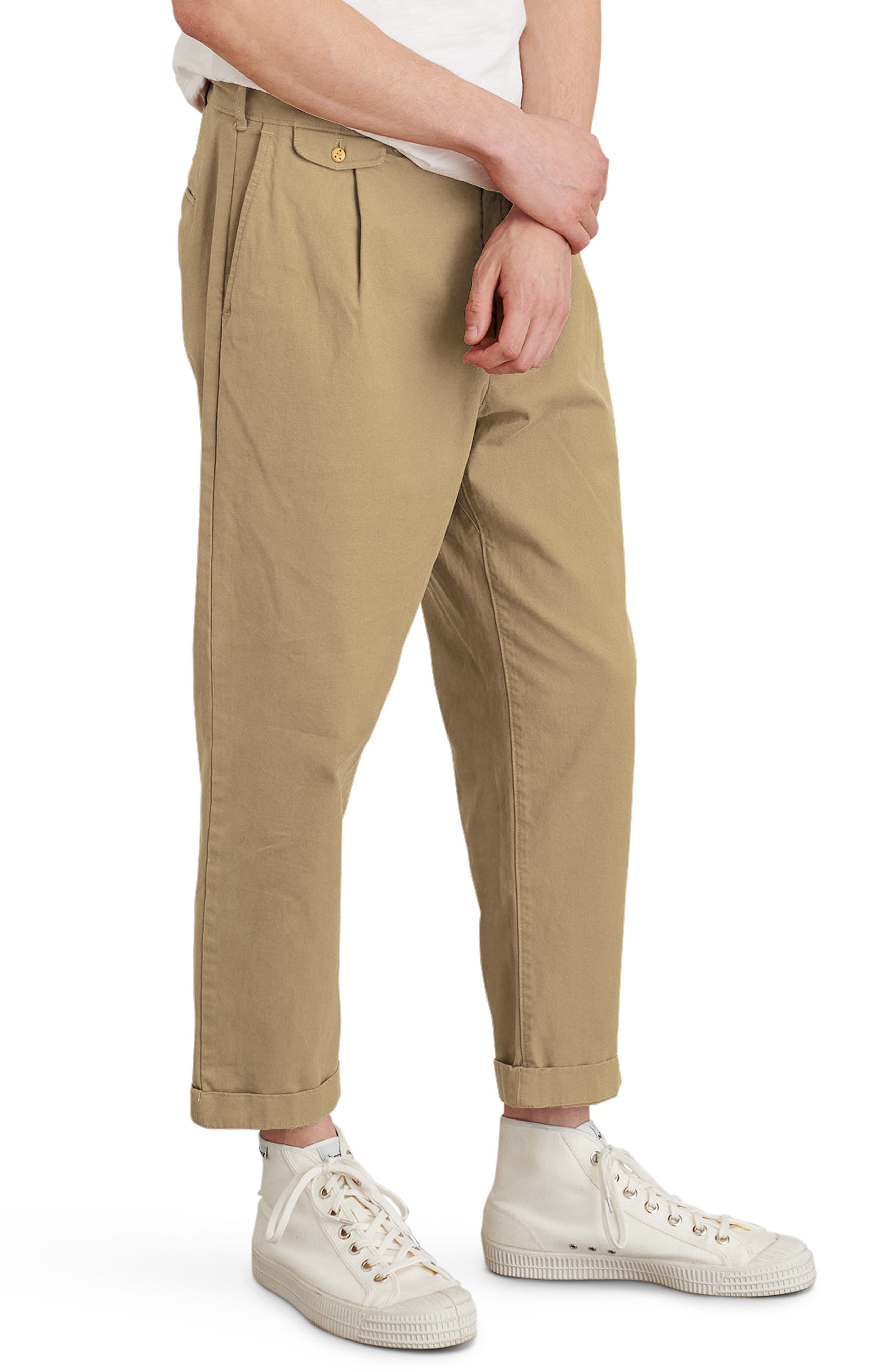 alex mill pleated chino