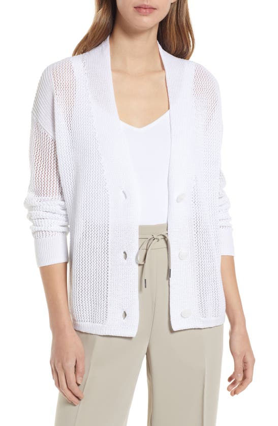 Nordstrom V-neck Knit Cardigan In White