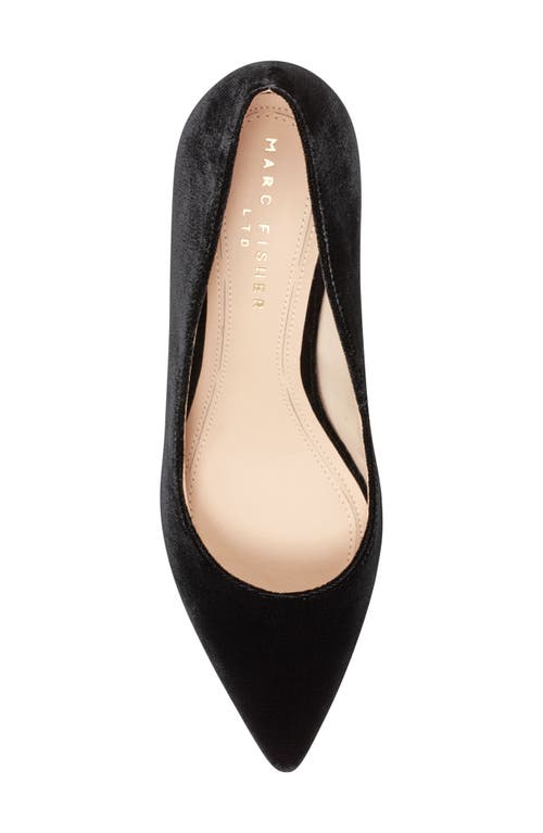 Shop Marc Fisher Ltd Zala Block Heel Pump In Black Suede