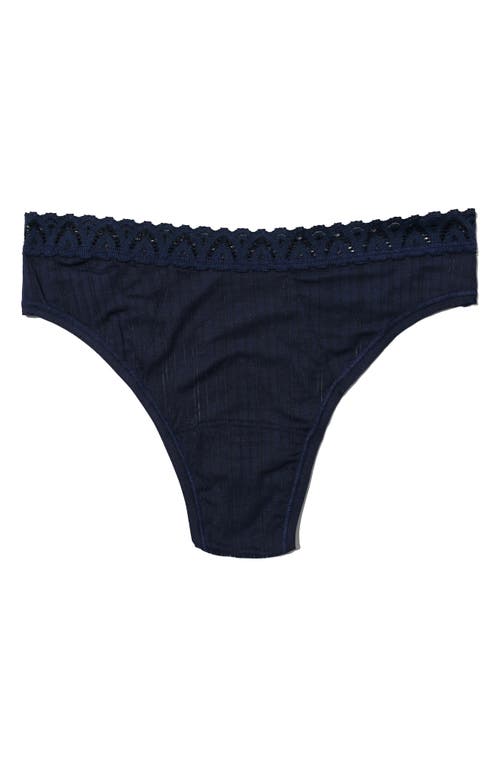 Hanky Panky Micro Stripe Low Rise Thong In Bicoastal