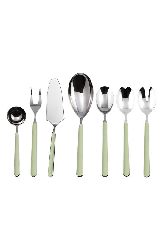 Mepra Fantasia 7-piece Place Serving Set In Sage