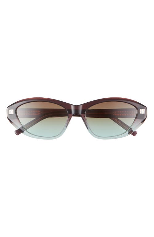 Shop Givenchy Gv Day Cat Eye Sunglasses In Dark Brown/other/brown