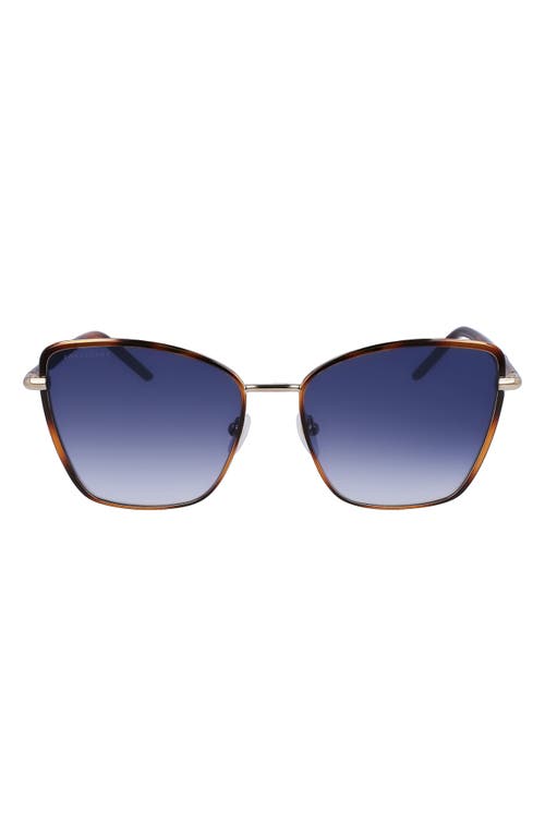 Longchamp 58mm Gradient Butterfly Sunglasses In Blue