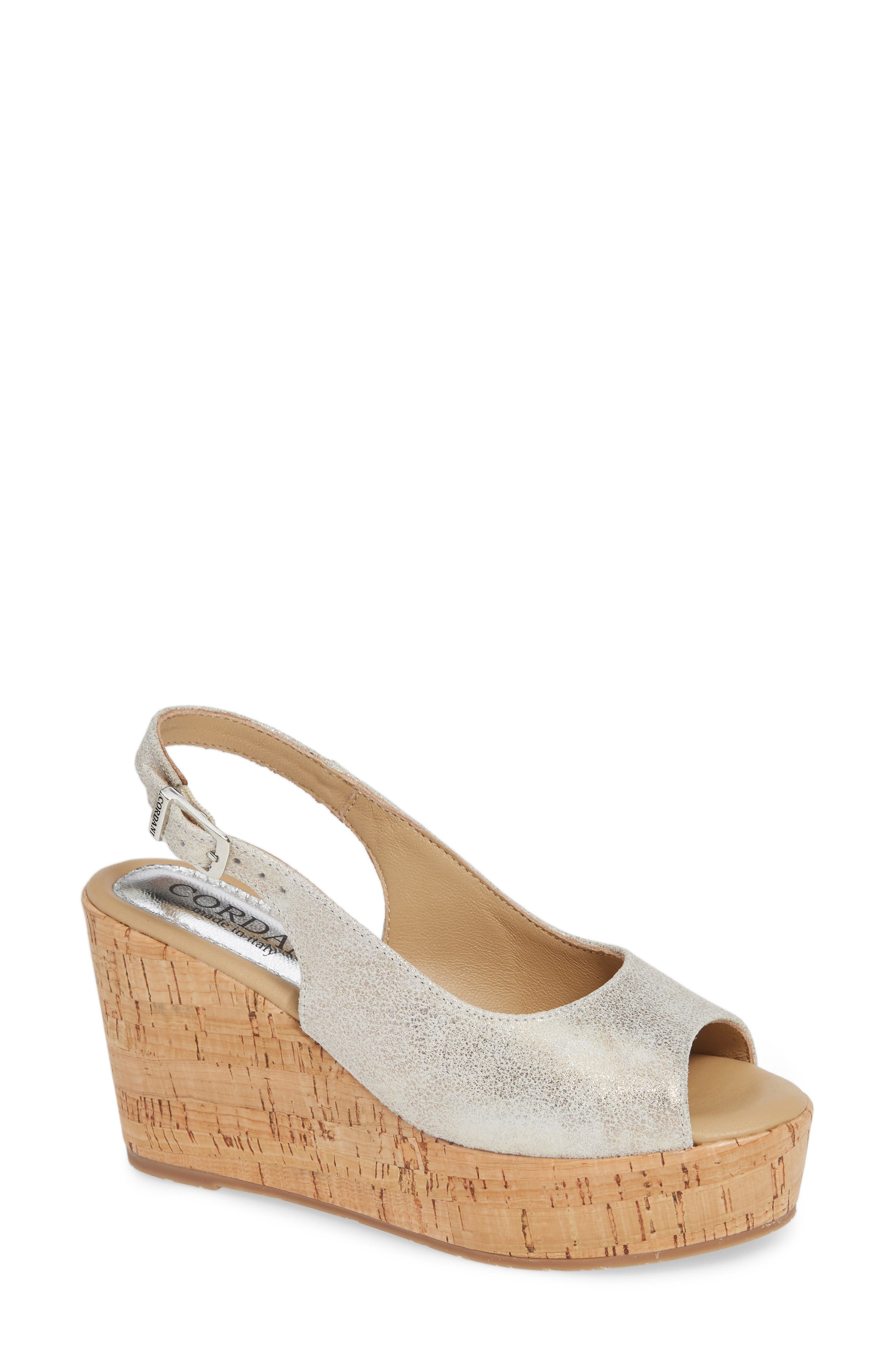 Cordani Janey Wedge Sandal - Metallic