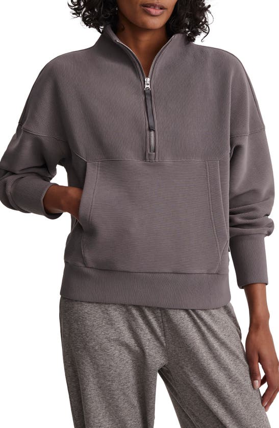 Varley Acadia Half-zip Pullover In Deep Charcoal