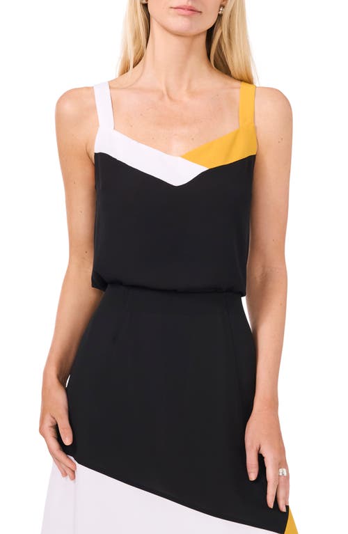 Shop Halogenr Halogen(r) Colorblock Georgette Tank In Rich Black