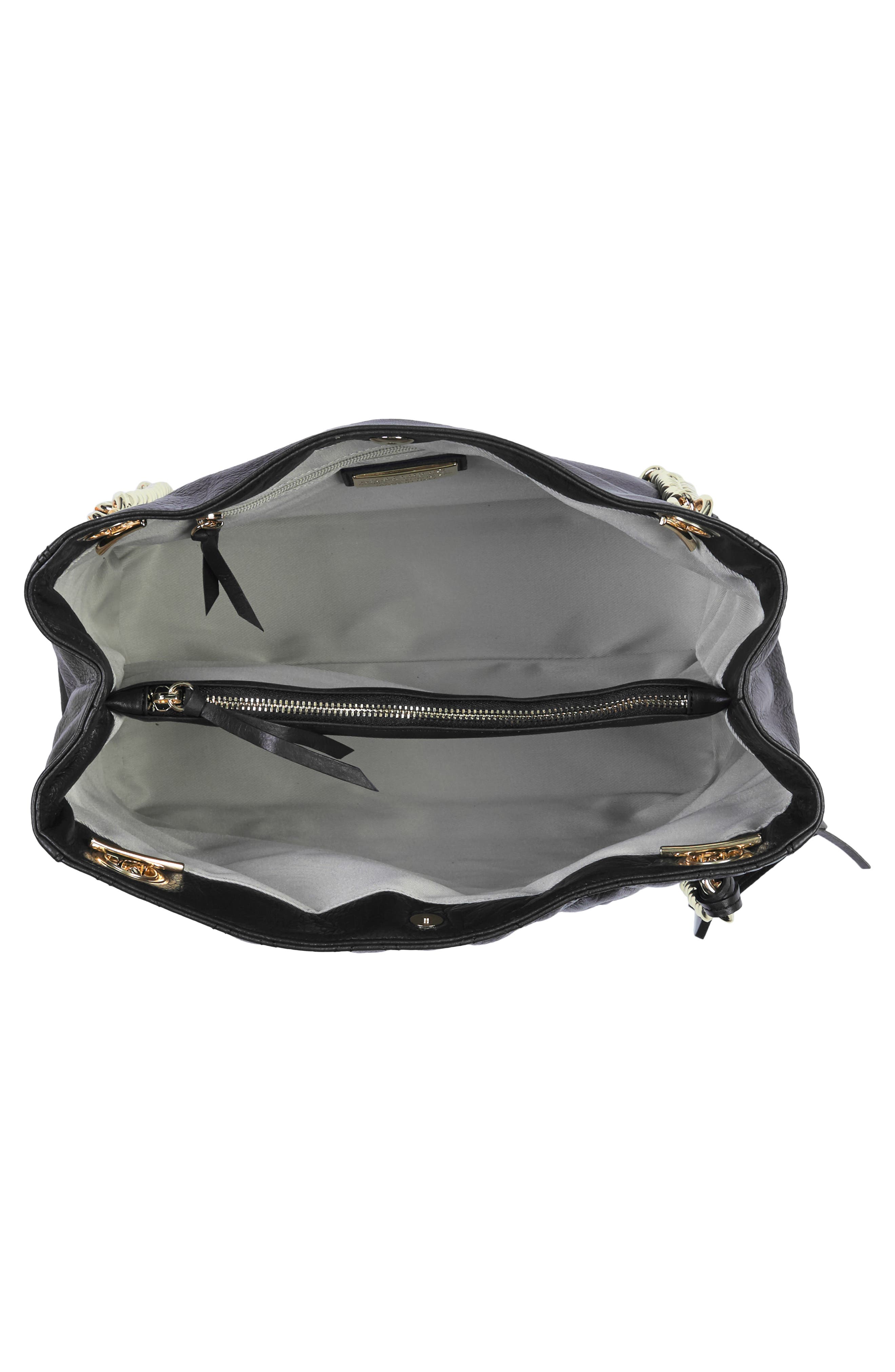 VALENTINO BY MARIO VALENTINO Cesare Quilt & Stud Leather Shoulder Bag