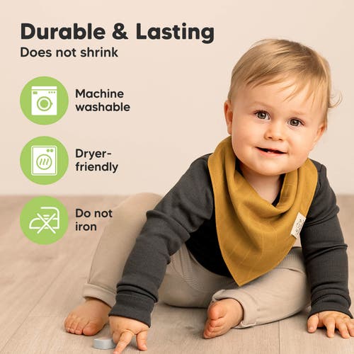 Keababies 8-pack Lumi Muslin Bandana Bibs In Spice