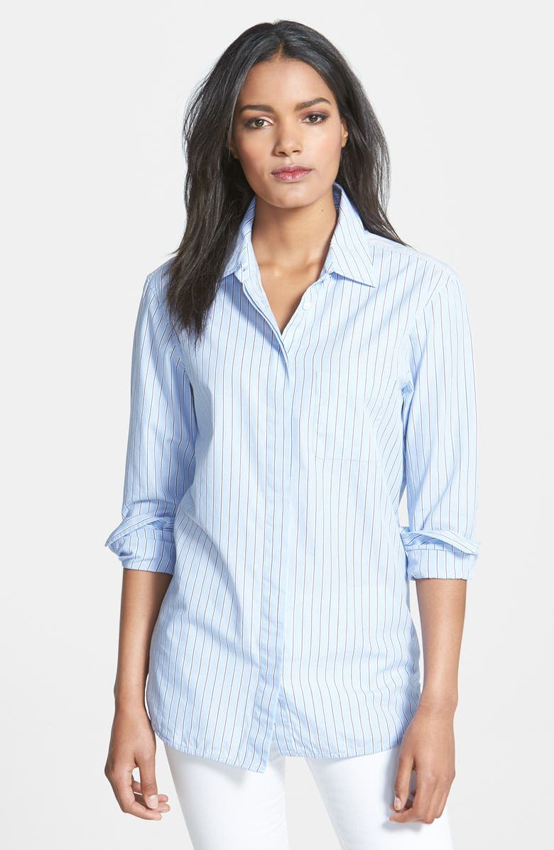 EQUIPMENT 'Morisson' Stripe Cotton Shirt, Main, color, FRENCH BLUE