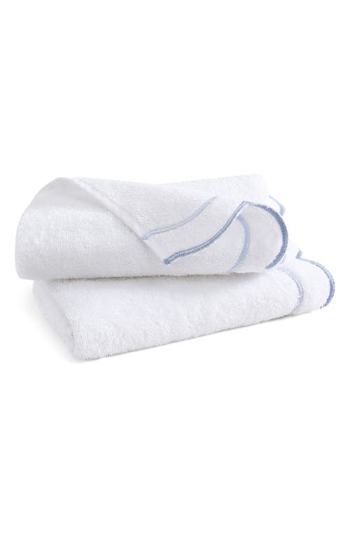 Peri Home Scallop Hand Towel in Blue 