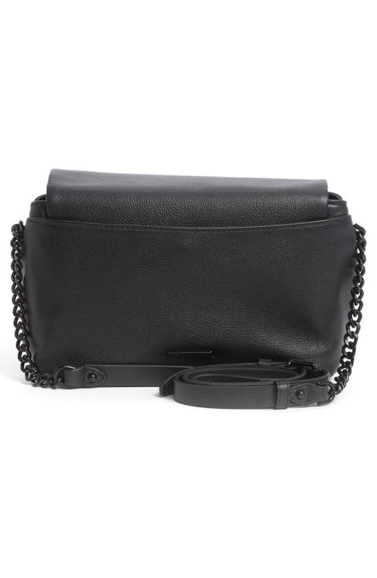 Shop Rebecca Minkoff Leather Flap Convertible Crossbody Bag In Black