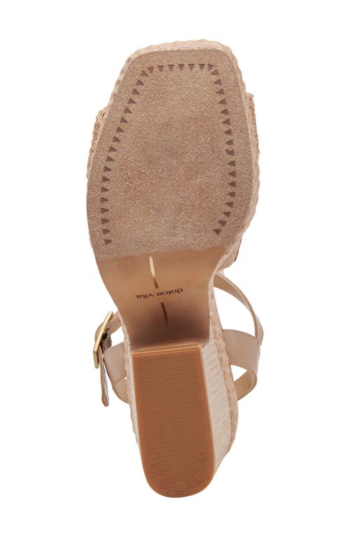Dolce Vita Women's Cale Ankle Strap Espadrille Platform Sandals In Light Natural Raffia