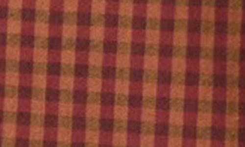 Ben Sherman Signature Gingham Organic Cotton Button-down Shirt In Wine