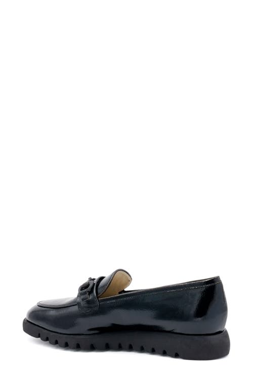 Amalfi By Rangoni Egesto Platform Bit Loafer In Black Naplak