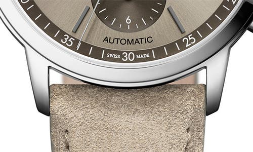 Baume & Mercier Classima Chronograph Leather Strap Watch, 42mm In Sand And Anthracite