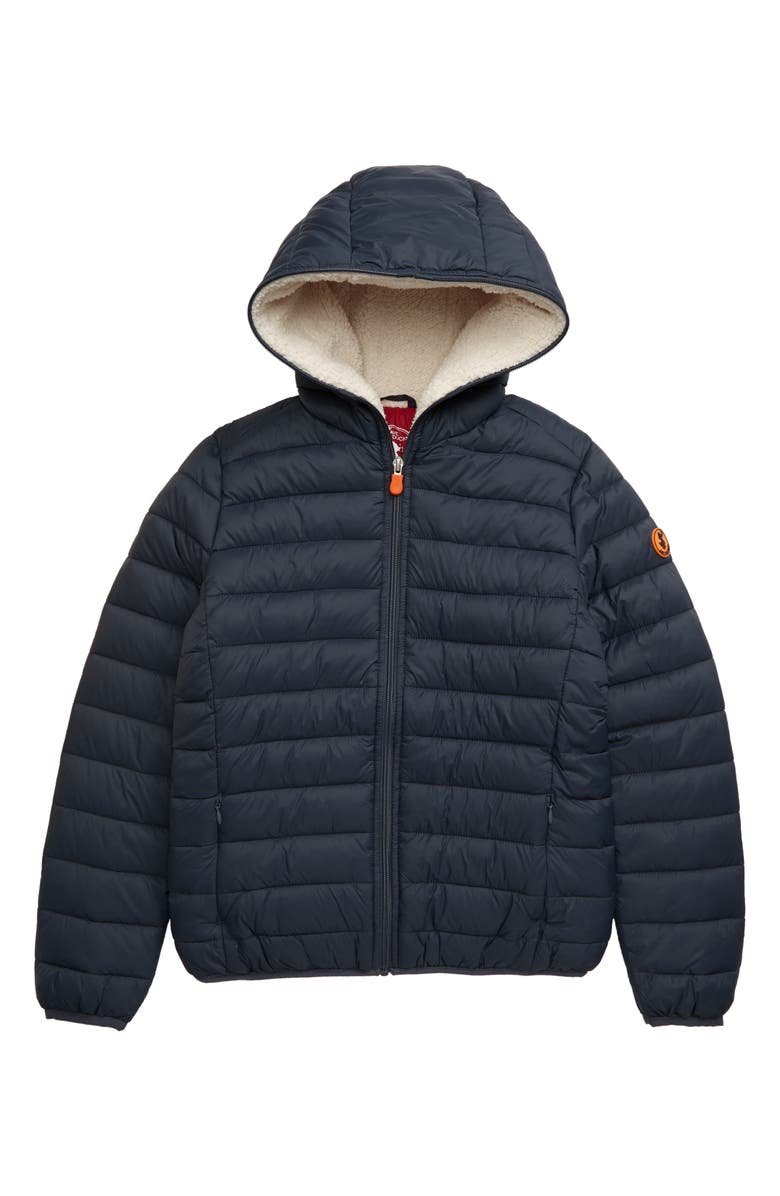 Save The Duck Quilted Water Resistant Hooded Jacket (Little Boy ...