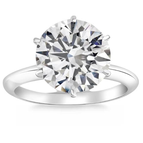 Bliss Diamond Certified 5ct Diamond Solitaire Engagement Ring 14k White Gold Lab Grown In 14k White Gold