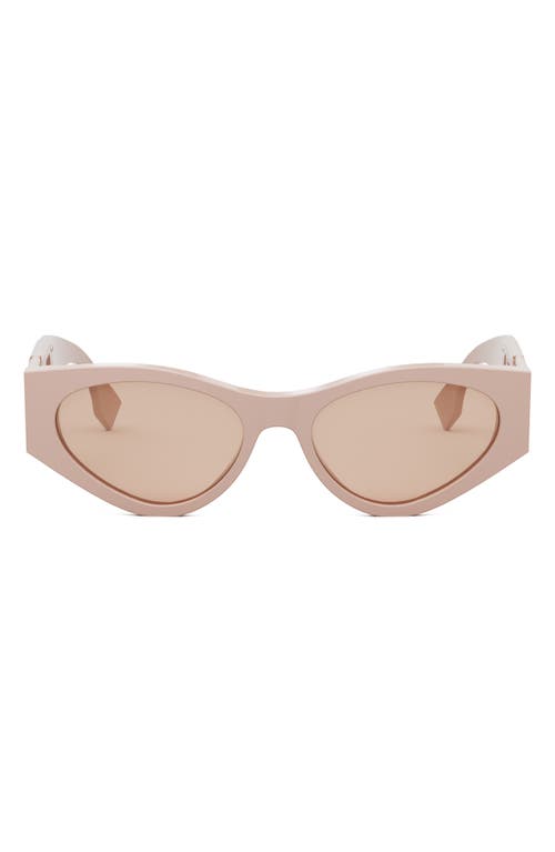 Shop Fendi ' O'lock 54mm Cat Eye Sunglasses In Shiny Pink/violet