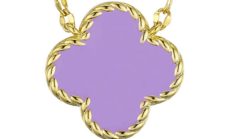 Shop Lily Nily Kids' Clover Pendant Necklace In Purple