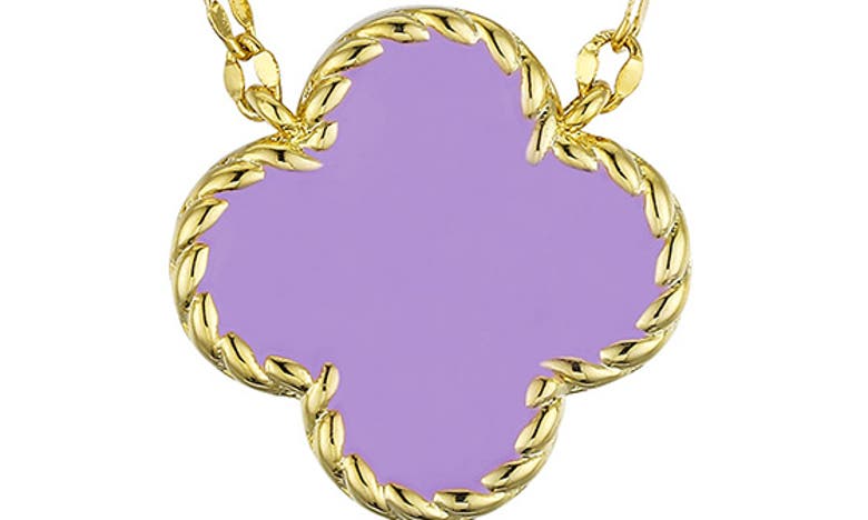 Lily Nily Kids' Clover Pendant Necklace In Purple