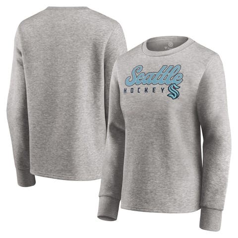 Women's Fanatics Branded Heathered Gray Miami Dolphins Historic Logo Sport  Resort Vintage Arc Cropped Raw Edge