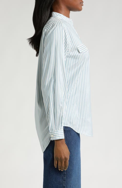 FRAME FRAME STRIPE SILK BUTTON-UP SHIRT