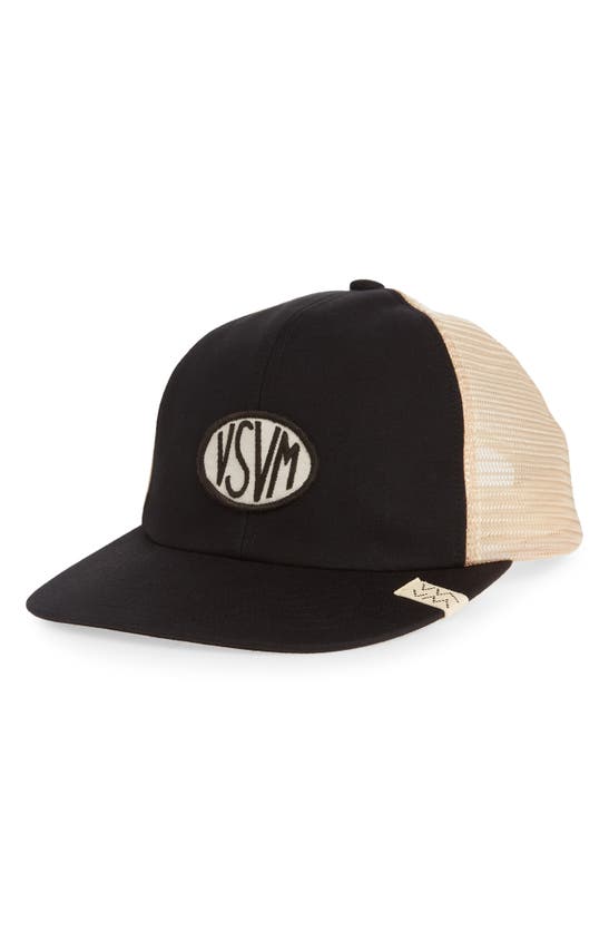 Shop Visvim Goodyear Ii Logo Trucker Hat In Black