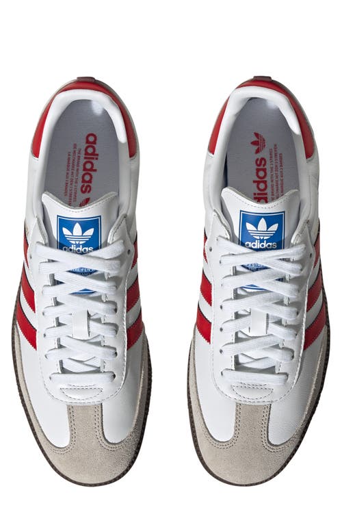 Shop Adidas Originals Adidas Samba Og Sneaker In White/better Scarlet