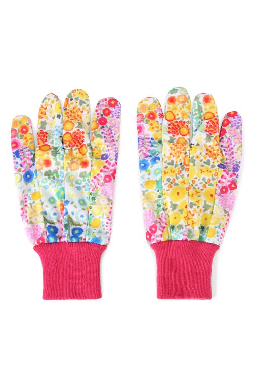Kurt Geiger London Floral Couture Gardening Gloves in Pink Multi 