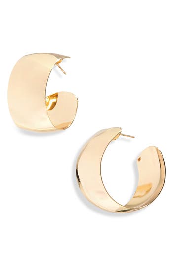 Tasha Wide Hoop Earrings In Gold