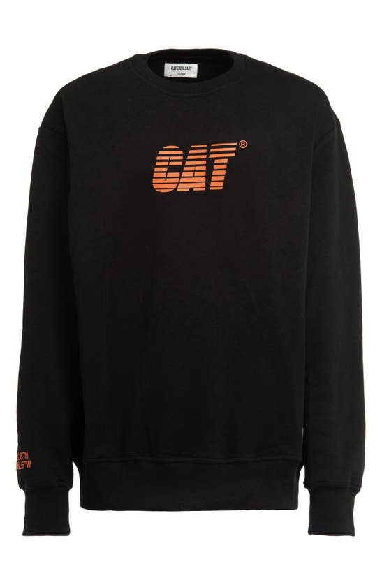 Shop Cat Wwr Destructured Logo Sweatshirt In Black