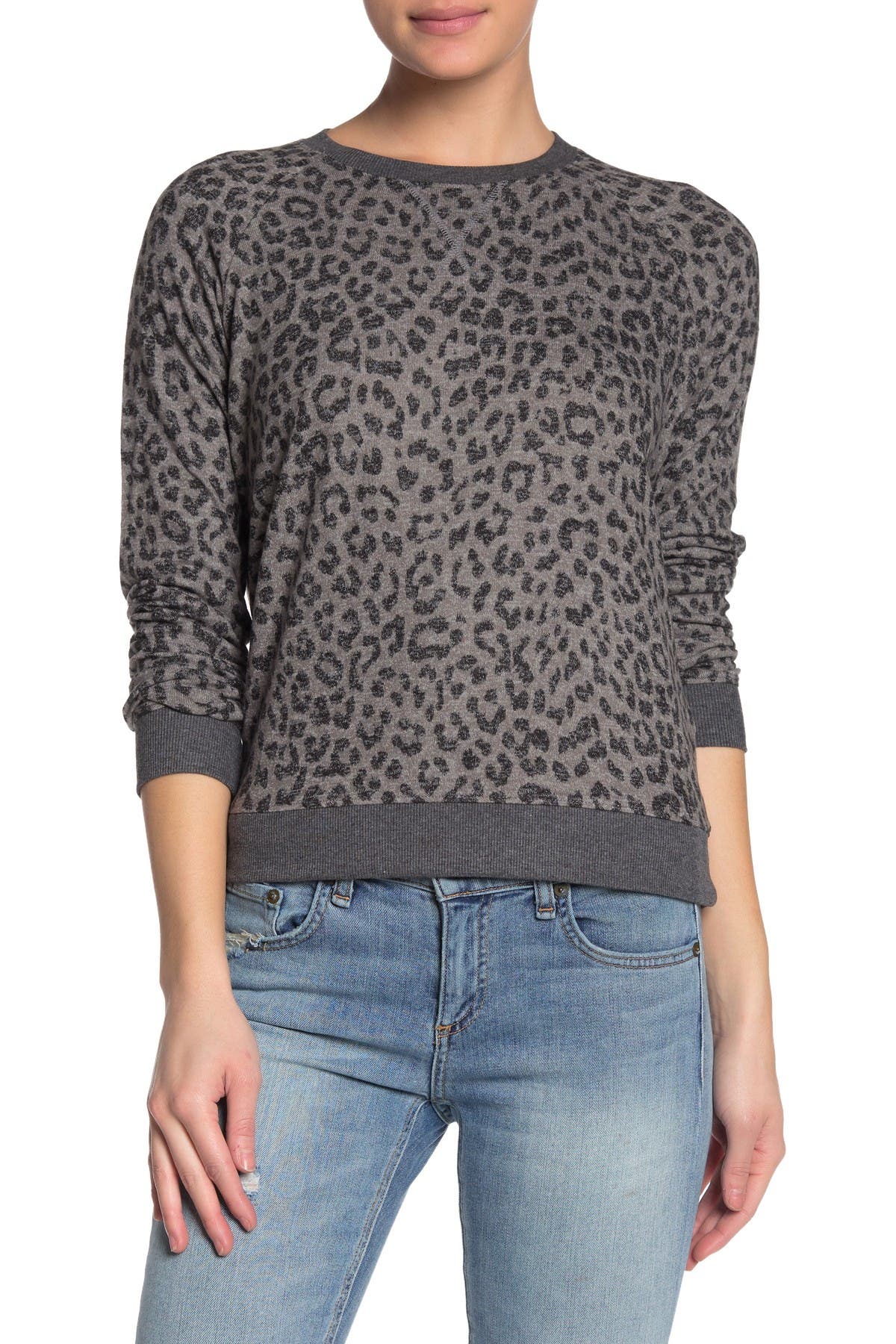 lucky brand printed knit cardigan